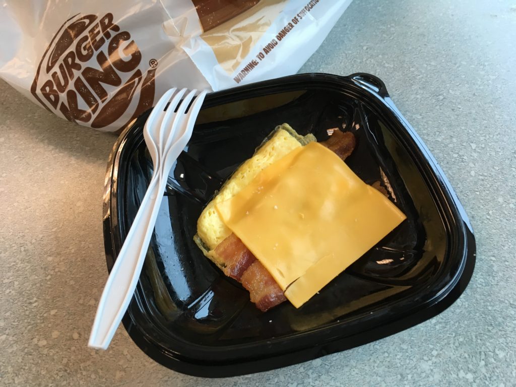 Low Carb Burger King Bacon Egg and Cheese Biscuit