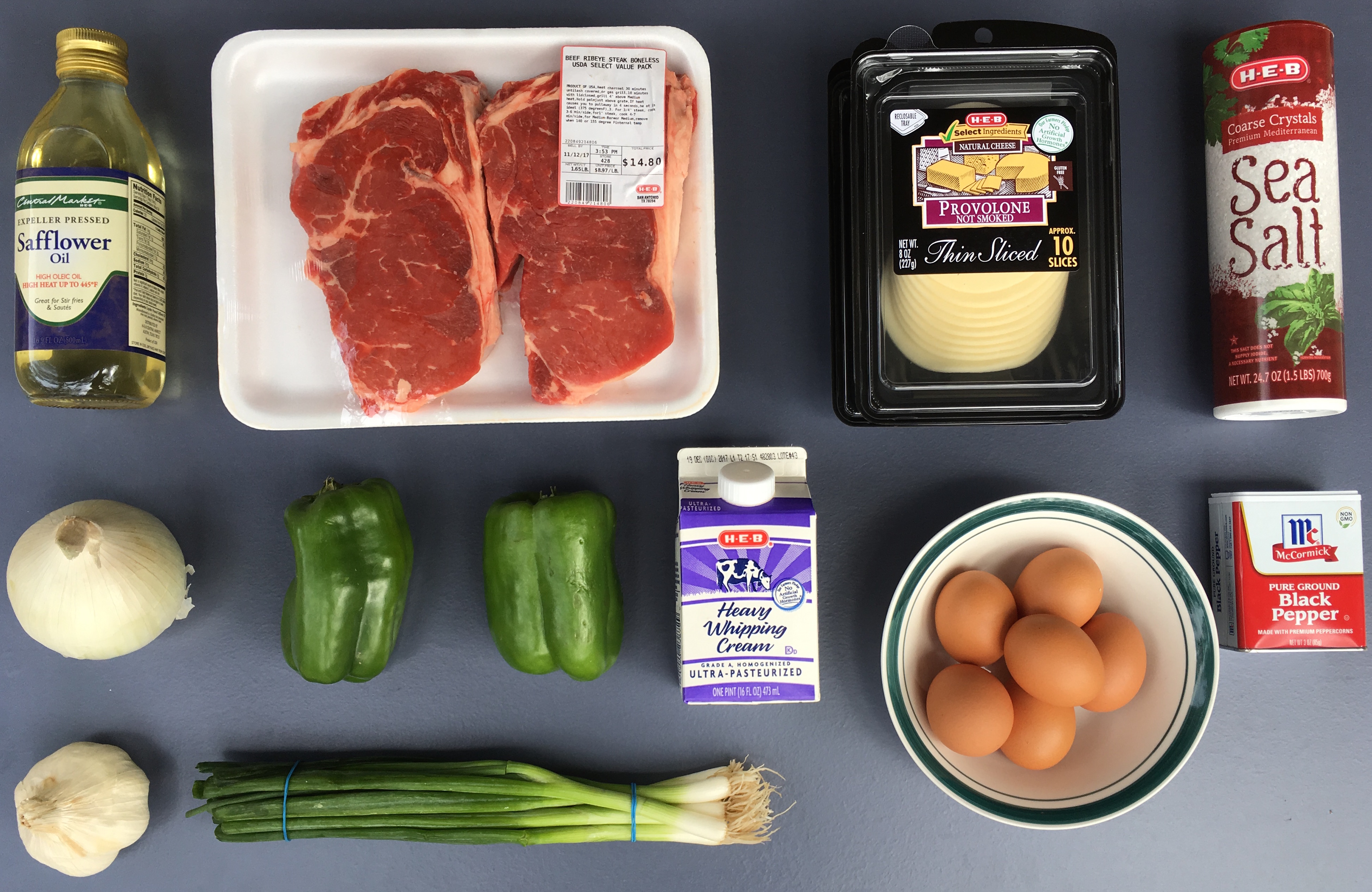 Low Carb Philly Cheesesteak Casserole Ingredients