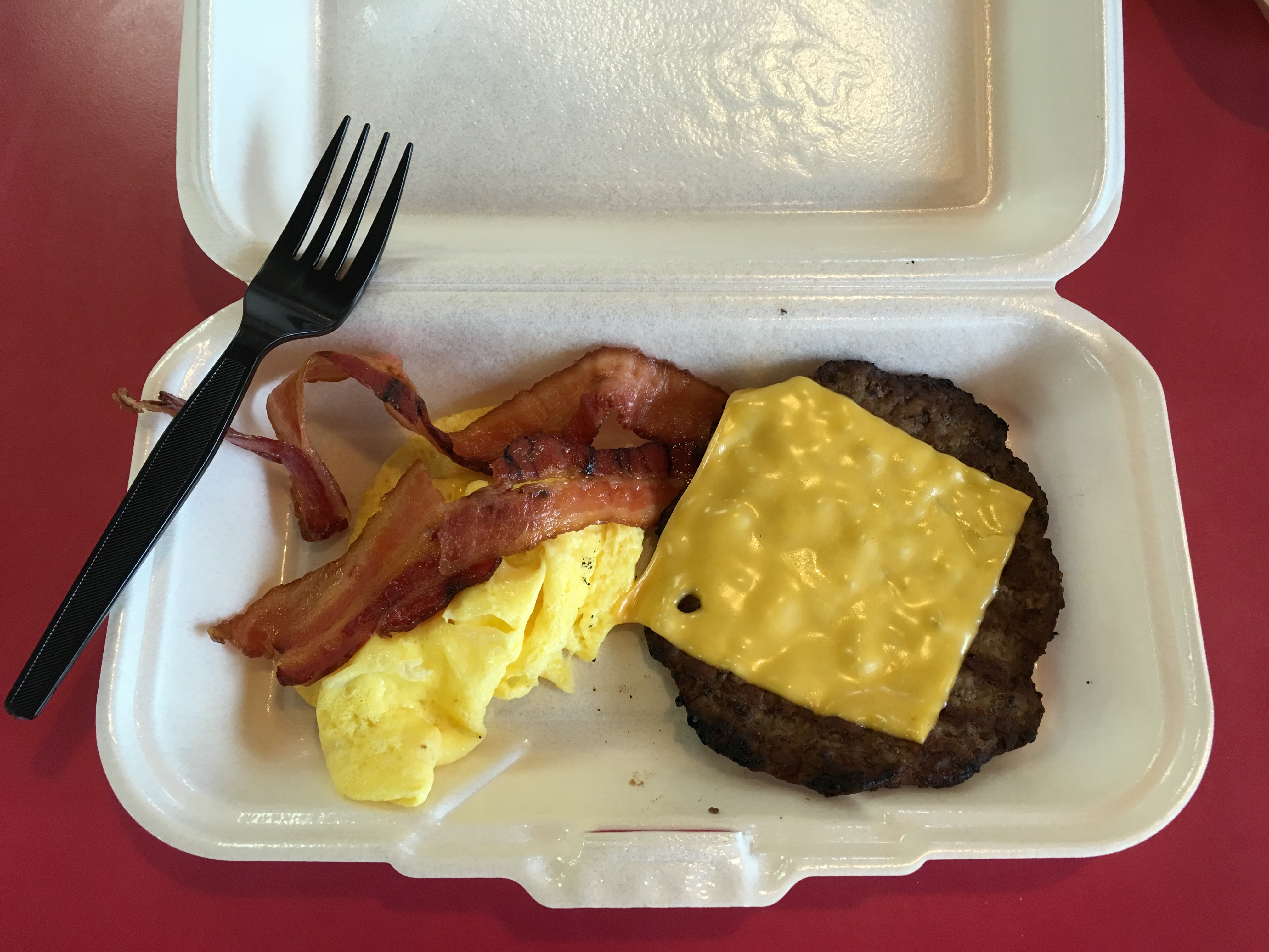 Low Carb Carls Jr Breakfast Burger