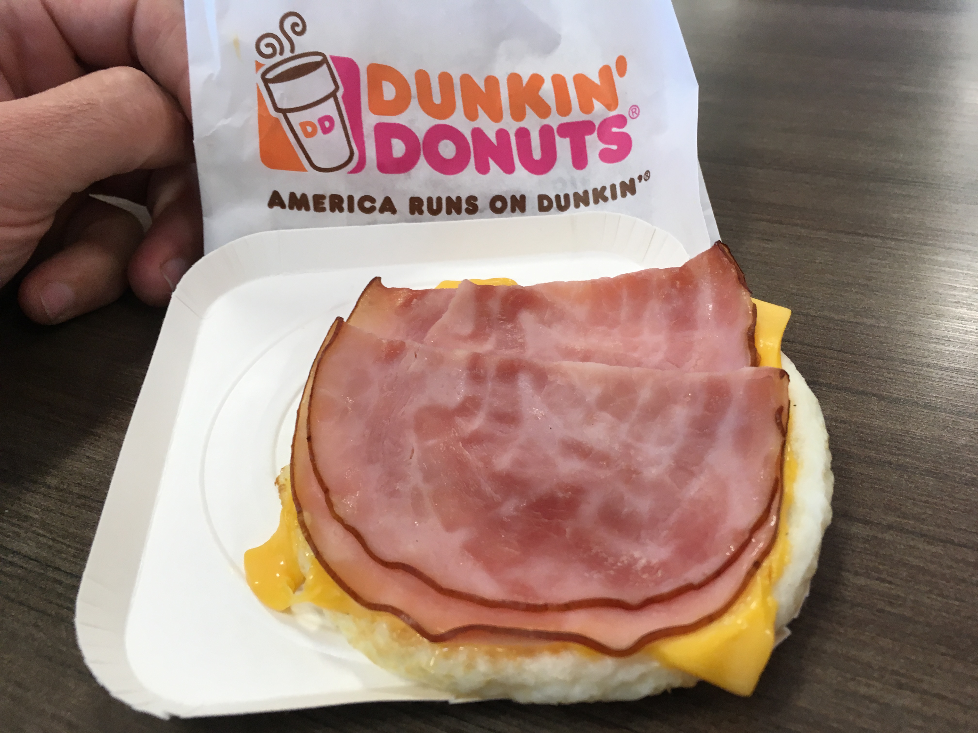 Low Carb Dunkin Donuts Ham Egg & Cheese