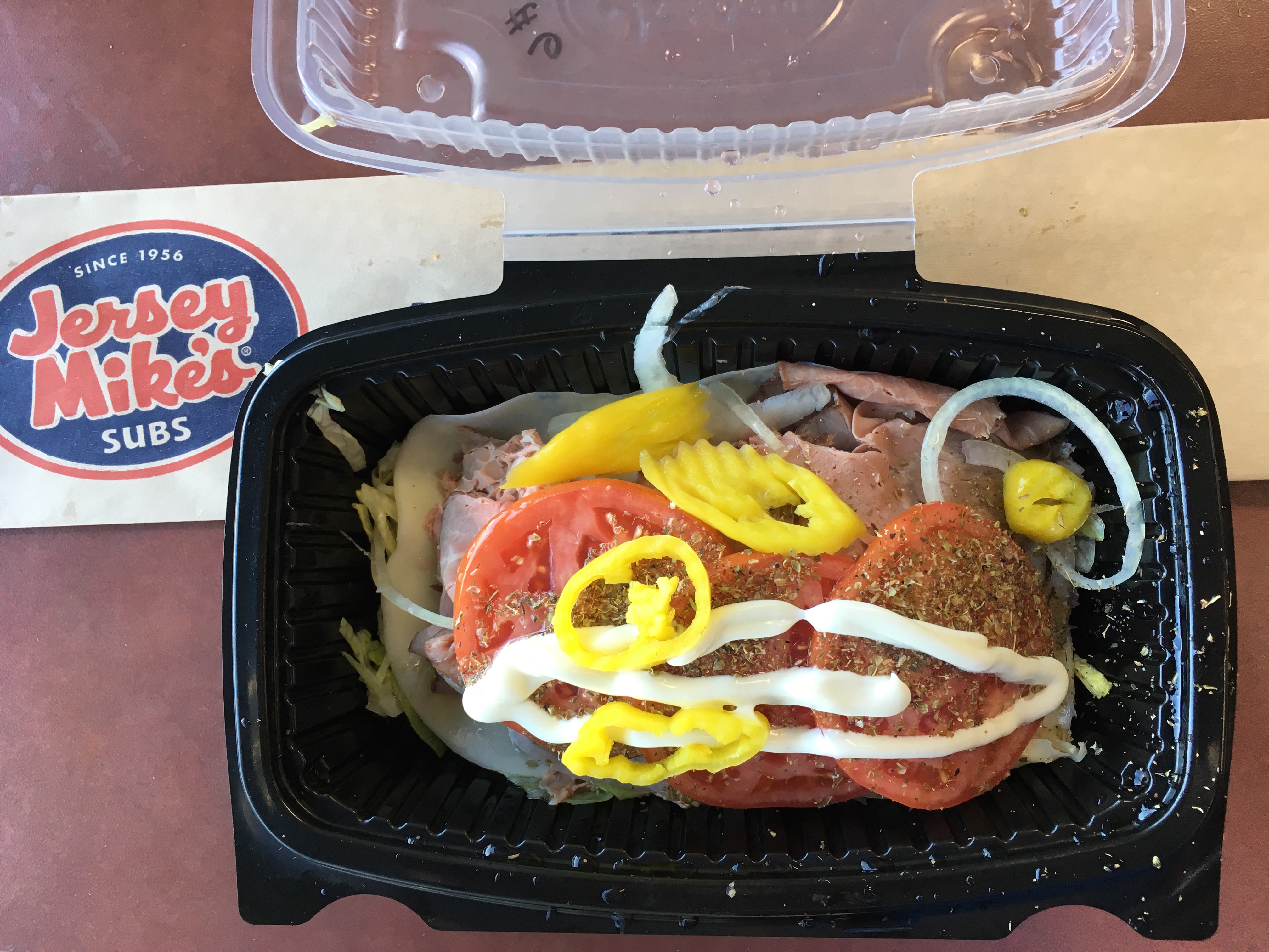 Low Carb Jersey Mikes Sub in a Tub - No 6 Roast Beef and Provolone